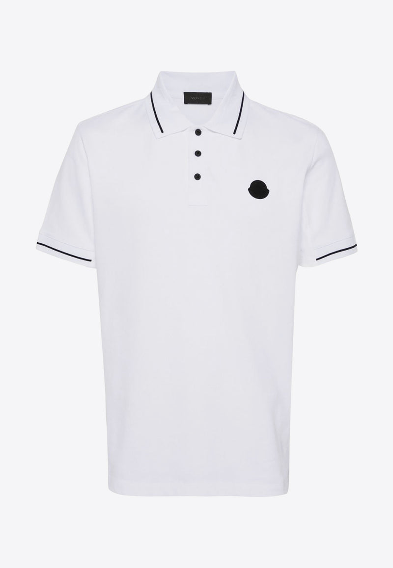 Moncler Logo-Patch Polo T-shirt J10918A0000189A16_001 White