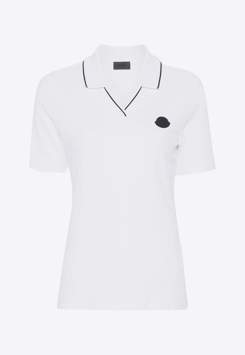 Moncler Logo-Patch Polo T-shirt J10938A00001899TW_001 White