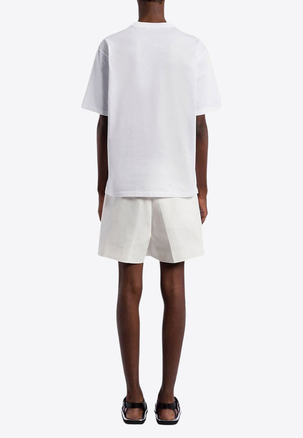 Prada Raised Logo Crewneck T-shirt White UJN815S2211052_F0009