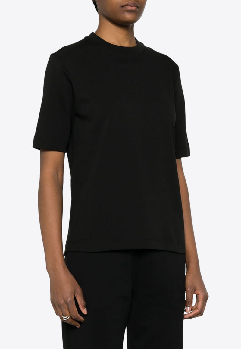 Moncler Logo-Embossed Short Sleeved T-shirt J10938C0000289A17_999 Black