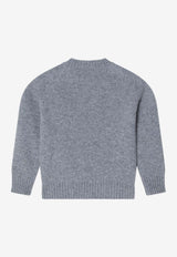 Gucci Kids Boys Intarsia Knit Wool Sweater Gray 785287XKEW7/R_GUC-1104