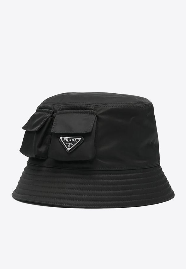 Prada Triangle Logo Bucket Hat Black 2HC3502DMI_F0002
