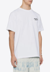 Maison Kitsuné Logo Embroidery Crewneck T-shirt White MM00126KJ0118_M186