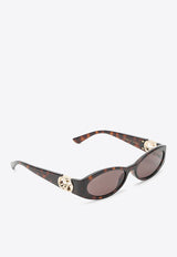 Gucci Oval Acetate Sunglasses Brown 785560J1691/O_GUC-2323