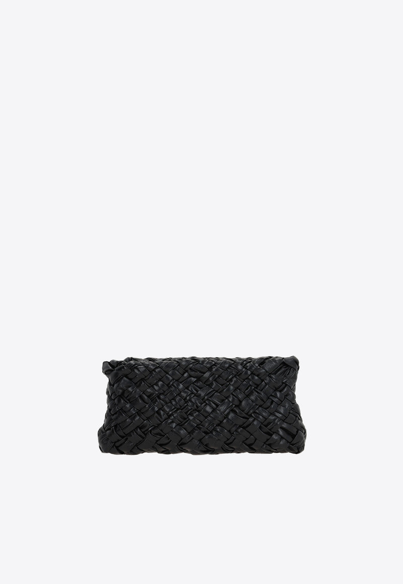 Bottega Veneta Small Kalimero Cha-Cha Intreccio Leather Clutch 785780V40T1 1019 Black