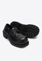 Balenciaga Hummer Leather Derby Shoes Black 786136WBDO0/P_BALEN-1000