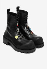 Balenciaga Hummer Leather Lace-Up Ankle Boots Black 786137WCDA3/R_BALEN-1080