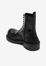 Balenciaga Hummer Leather Lace-Up Ankle Boots Black 786137WCDA3/R_BALEN-1080