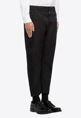 Prada Re-Nylon Logo Plaque Slim Pants Black SPH66S2021WQ8_F0002