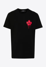 Dsquared2 Maple Leaf Print T-shirt Black S74GD1358D20014_900