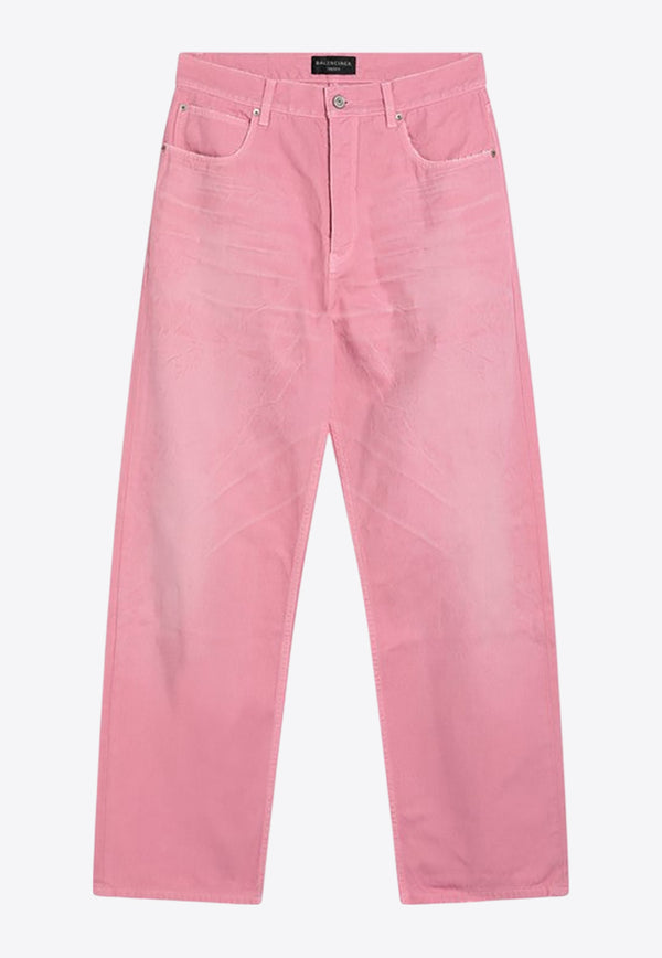 Balenciaga Washed Wide-Leg Jeans Pink 786468TRWA6/Q_BALEN-2014