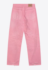 Balenciaga Washed Wide-Leg Jeans Pink 786468TRWA6/Q_BALEN-2014