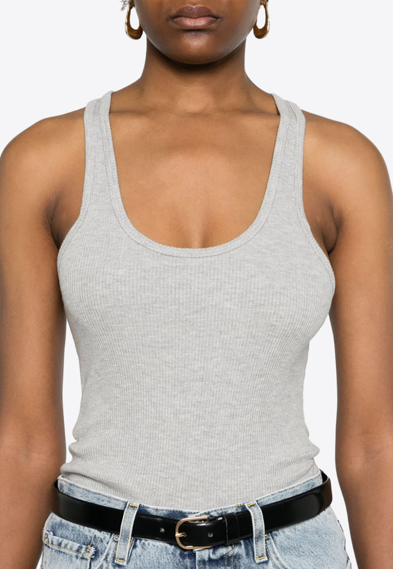 Agolde Bianca Ribbed Tank Top Gray A72321353_GRYHR