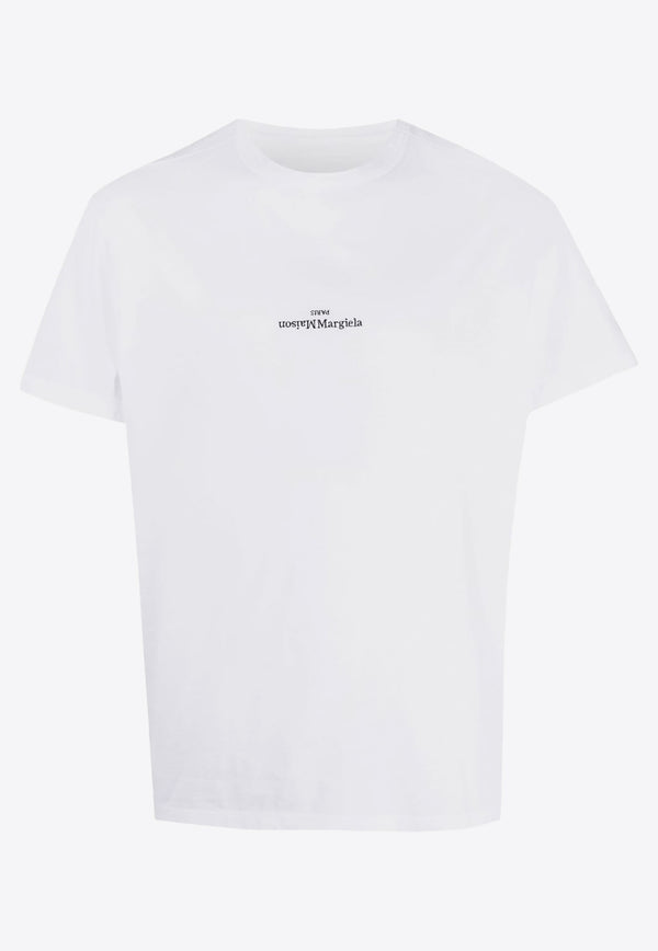 Maison Margiela Distorted Logo Crewneck T-Shirt White S30GC0701S22816_994