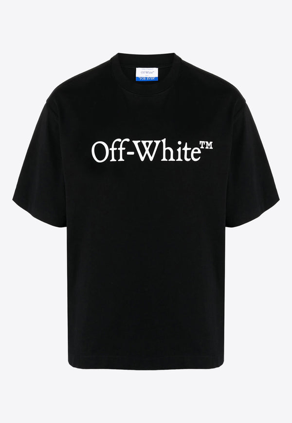 Off-White Big Bookish Skate Crewneck T-shirt Black OMAA120C99JER008_1001