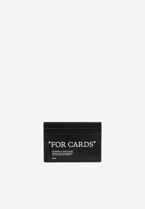 Off-White Quote Bookish Leather Cardholder Black OWND041C99LEA001_1001