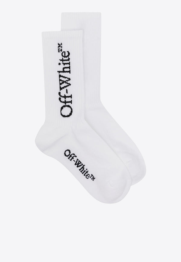 Off-White Logo Jacquard Socks White OWRA035C99KNI001_0110