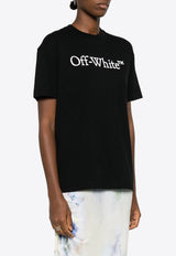 Off-White Bookish Logo Crewneck T-shirt Black OWAA089C99JER003_1001