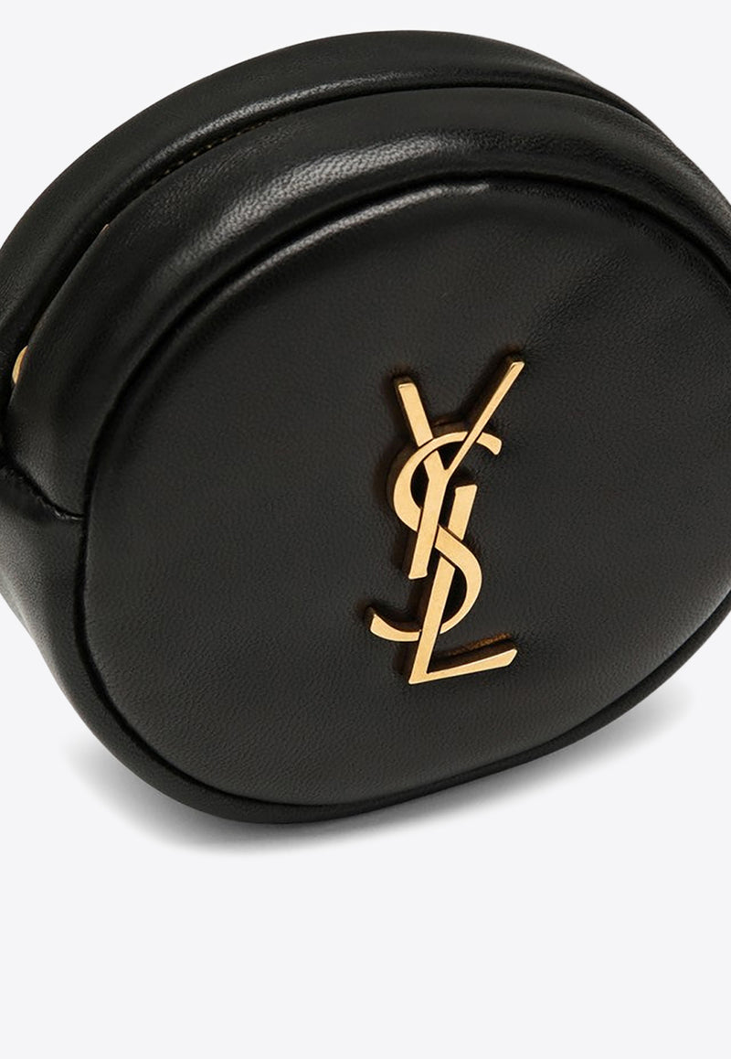 Saint Laurent Mini Cassandre Rounded Leather Crossbody Bag Black 787935AACX7/O_YSL-1000