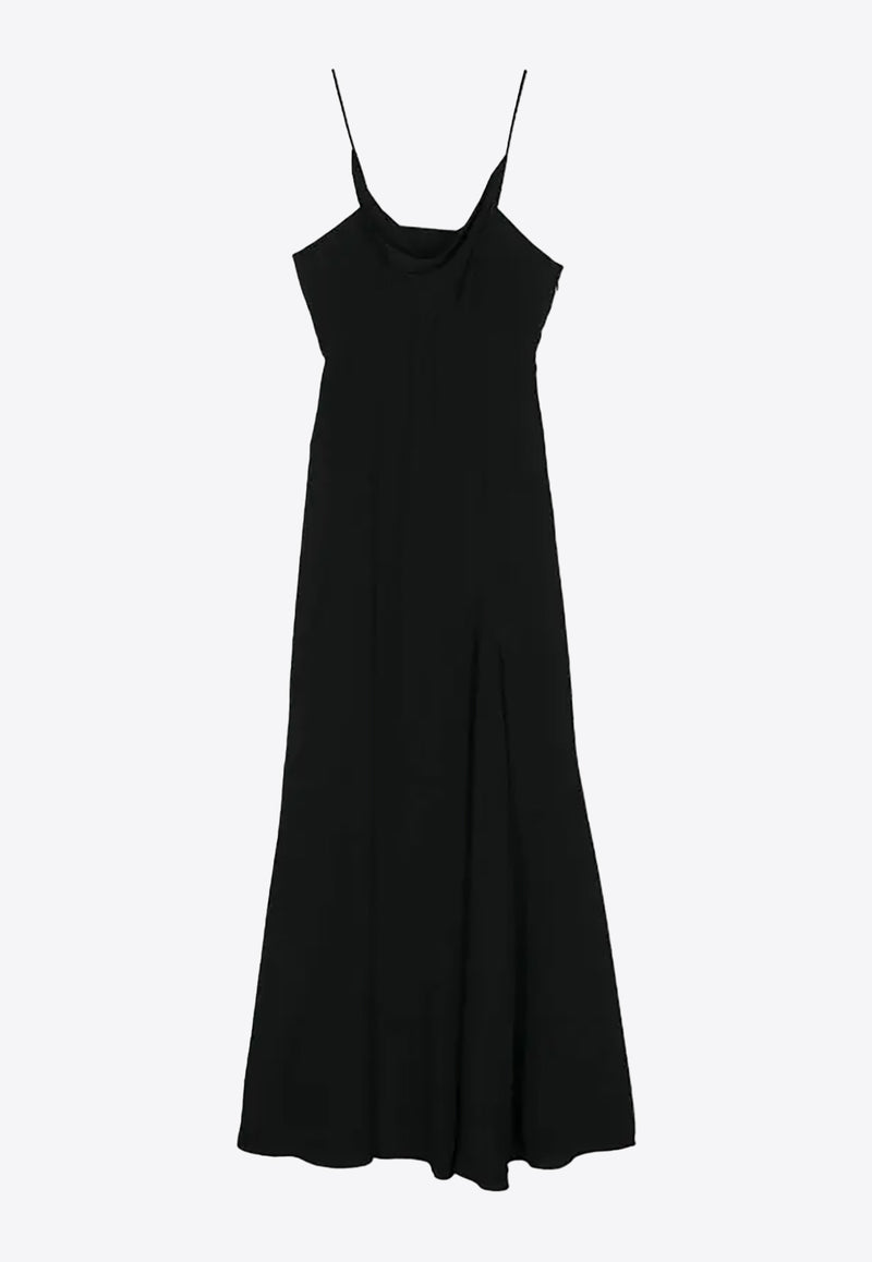 Isabel Marant Kapri Crepe Sleeveless Maxi Dress Black RO0420FAB2J02I_01BK