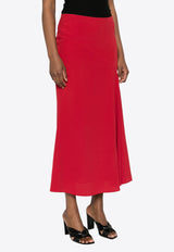 Isabel Marant Katae Flared Midi Skirt Red JU0213FAB2J02I_70SR