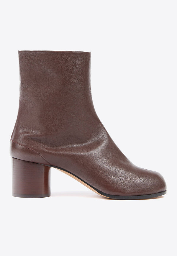 Maison Margiela Tabi 60 Calf Leather Ankle Boots Brown S58WU0246P3753_T2264