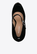 Maison Margiela 125 Peep-Toe Platform Velvet Sandals Black S58WL0263P1788_T8013