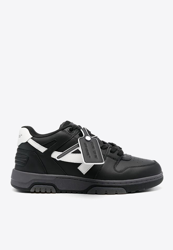 Off-White Out of Office Paneled Leather Sneakers Black OMIA189C99LEA006_1001