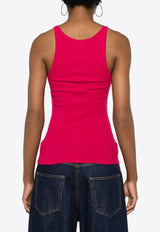 Re/done Ribbed Tank Top Fuchsia R2402WRIBTNKD_DRAGON FRUIT