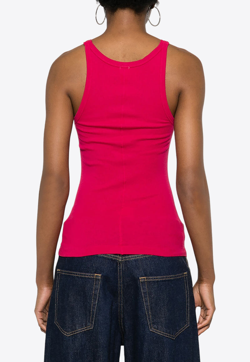 Re/done Ribbed Tank Top Fuchsia R2402WRIBTNKD_DRAGON FRUIT