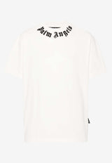 Palm Angels Neck Logo T-shirt Off-white PMAA001F24JER007_0310