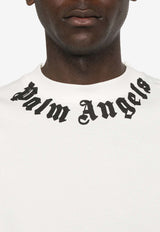 Palm Angels Neck Logo T-shirt Off-white PMAA001F24JER007_0310