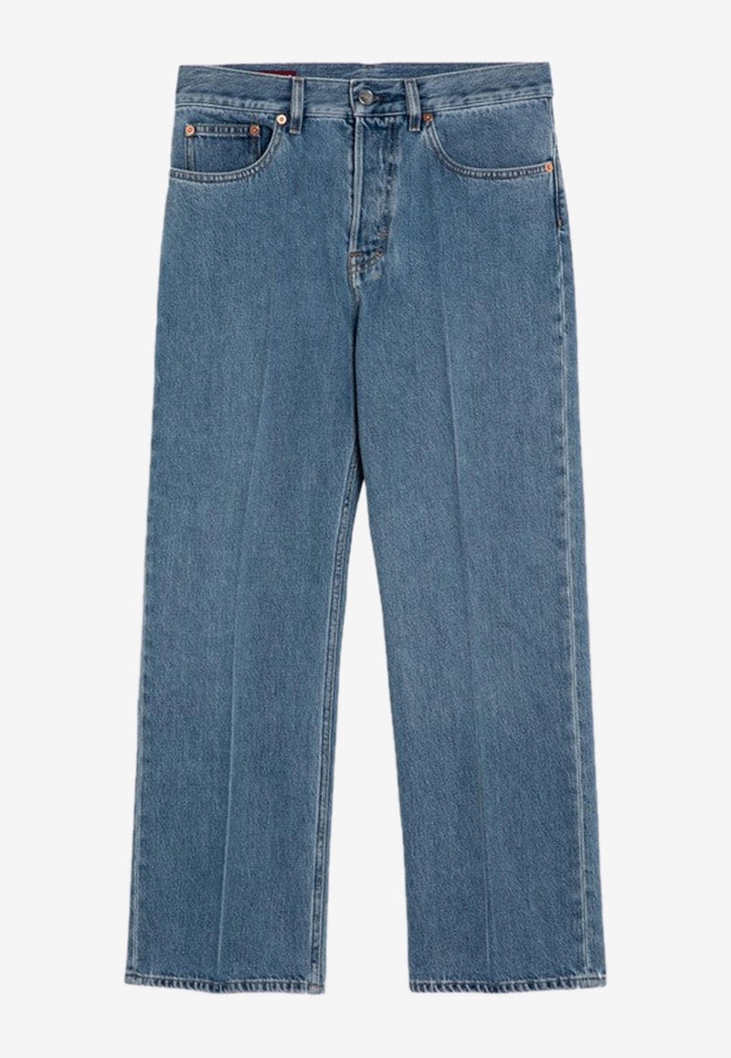 Gucci Logo Straight-Leg Jeans Blue 788823XDCXM/P_GUC-4011