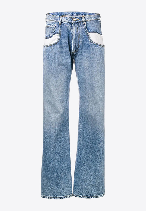 Maison Margiela Contrast Pocket Straight-Leg Jeans Denim S51LA0052S30513_470