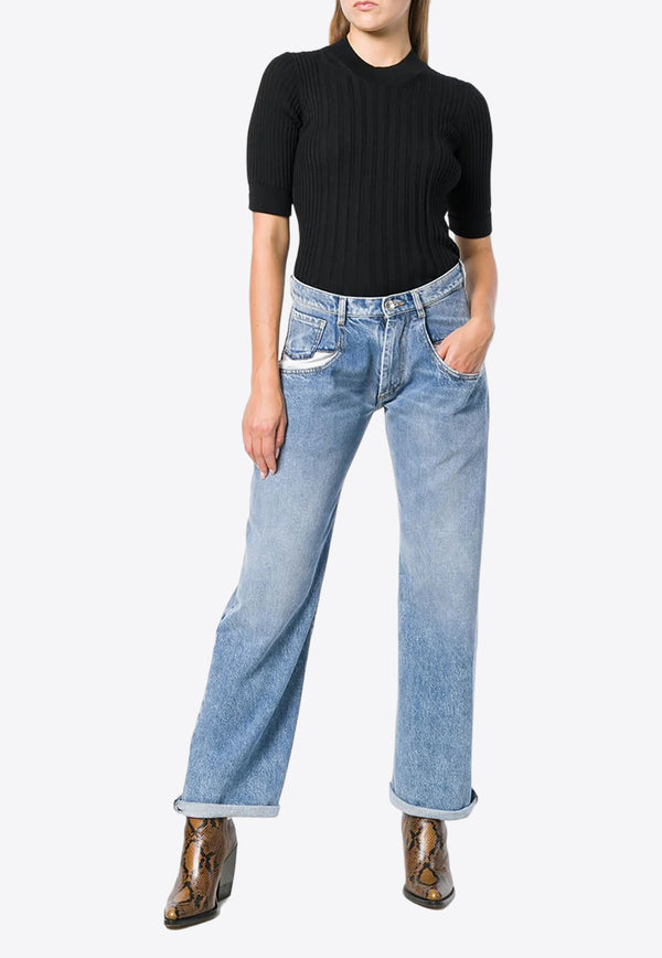 Maison Margiela Contrast Pocket Straight-Leg Jeans Denim S51LA0052S30513_470