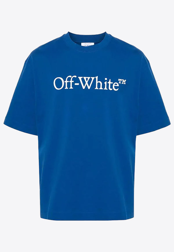 Off-White Big Bookish Skate Crewneck T-shirt  Blue OMAA120F24JER002_4501