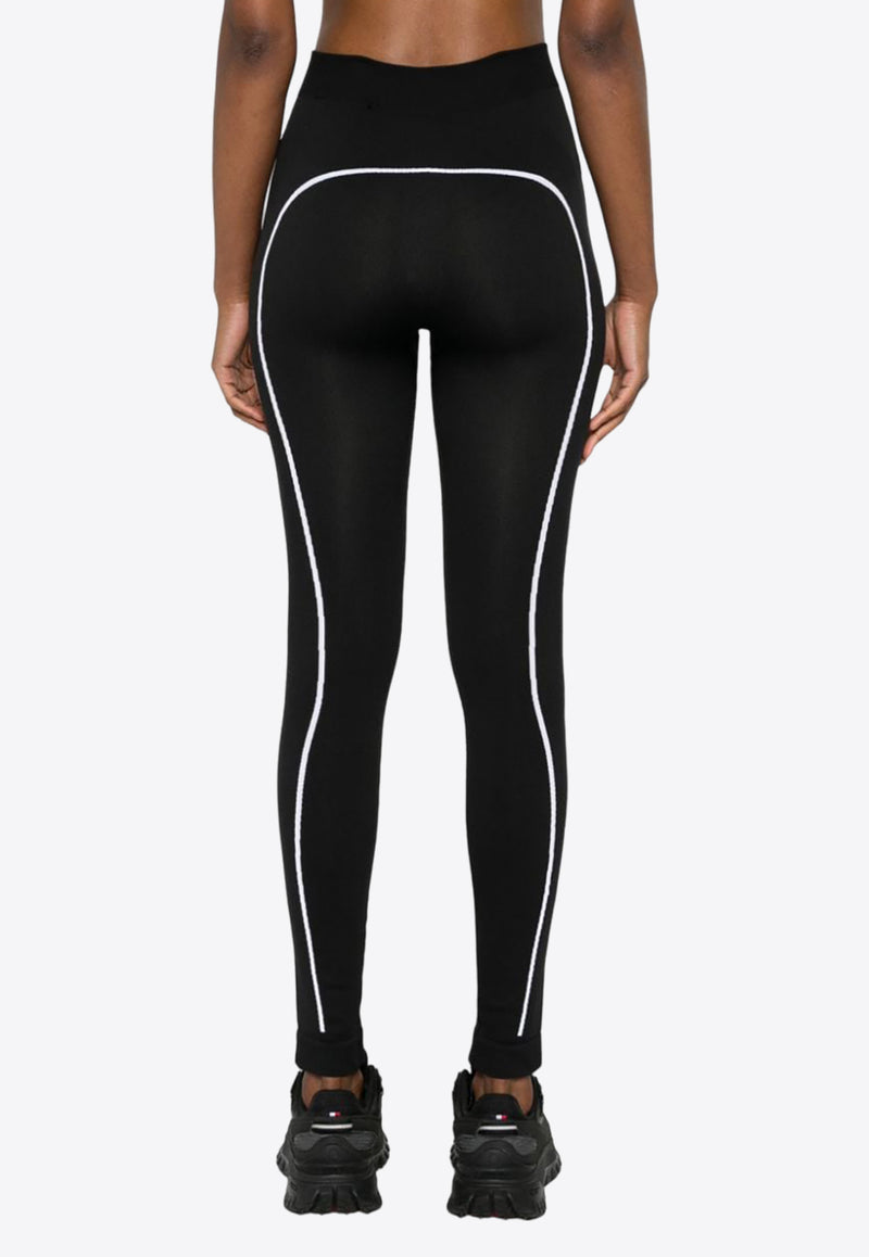 Off-White Logo Embroidered Seamless Leggings Black OWVV015C99KNI001_1001