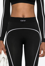 Off-White Logo Embroidered Seamless Leggings Black OWVV015C99KNI001_1001