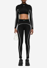 Off-White Logo Embroidered Seamless Leggings Black OWVV015C99KNI001_1001