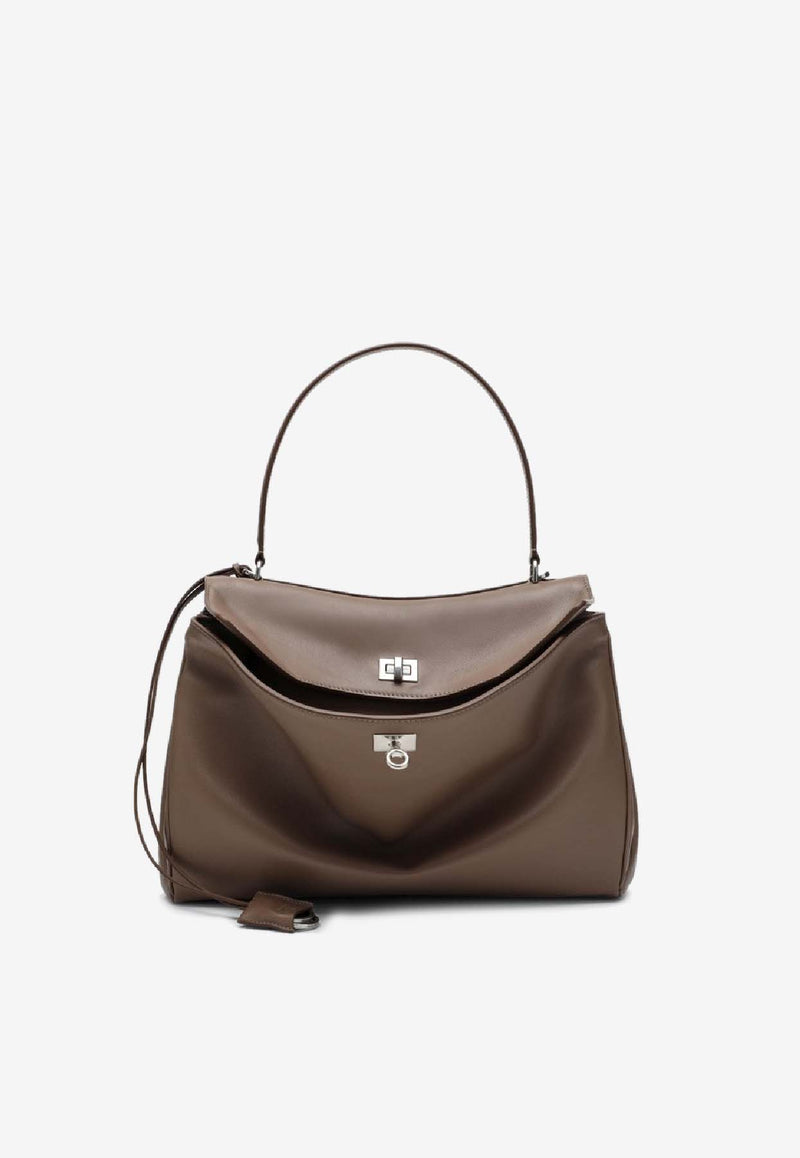 Balenciaga Medium Rodeo Calfskin Shoulder Bag Taupe 7897722AA4U/R_BALEN-2909