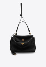 Balenciaga Medium Rodeo Calf Leather Top Handle Bag Black 7897722AA4V/P_BALEN-1000