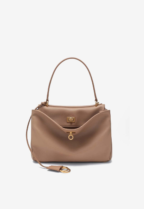 Balenciaga Small Rodeo Calfskin Shoulder Bag Beige 7897792AA4V/R_BALEN-2621