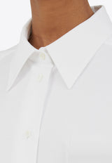 Maison Margiela Long-Sleeved Poplin Shirt Dress Optic White S51DL0253S54750_100