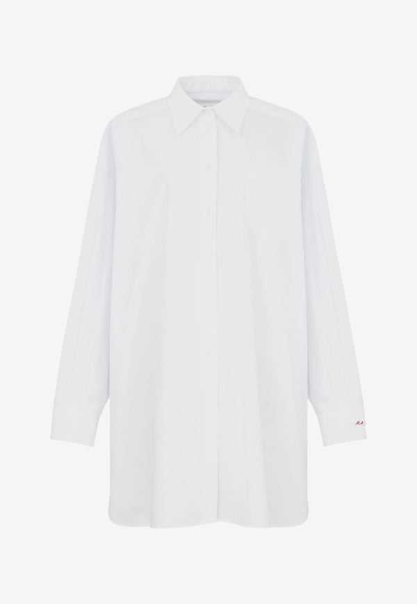 Maison Margiela Long-Sleeved Poplin Shirt Dress Optic White S51DL0253S54750_100