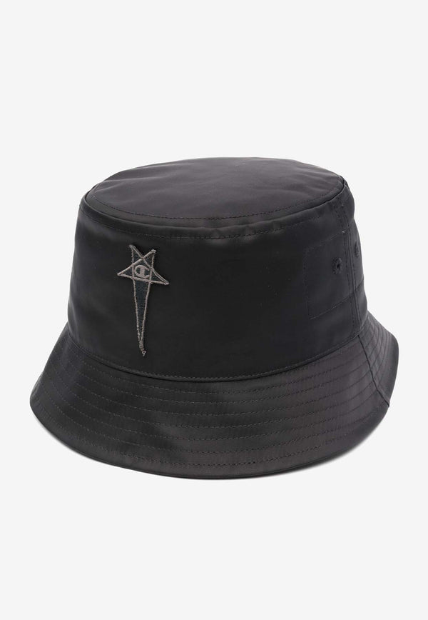 Rick Owens X Champion Gillian Pentagram Logo Bucket Hat Black CW01D6096CHNY_09