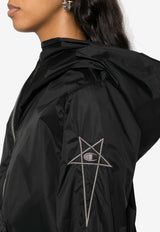 Rick Owens X Champion Pentagram Logo Zip-Up Jacket Black CW01D7824CHNY_09