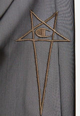 Rick Owens X Champion Pentagram Logo Mesh Top Black CW01D9232CHMNET_09