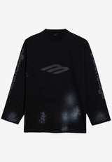 Balenciaga 3B Stencil Short-Sleeved T-shirt 790365TQVU4/P_BALEN-1083 Black