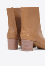 Maison Margiela Tabi 60 Calf Leather Ankle Boots Camel S58WU0246P3753_T4091