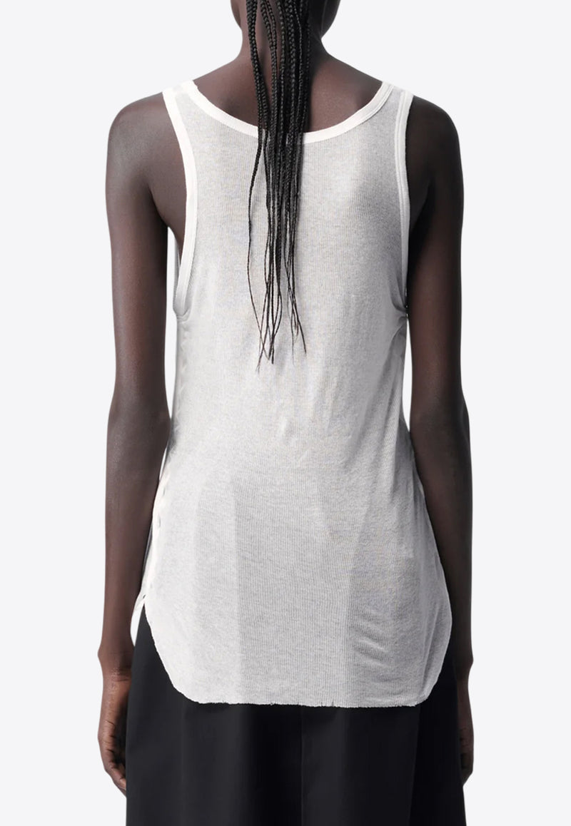 Ann Demeulemeester Mara Wrinkled Tank Top  White B0011982FA434_002